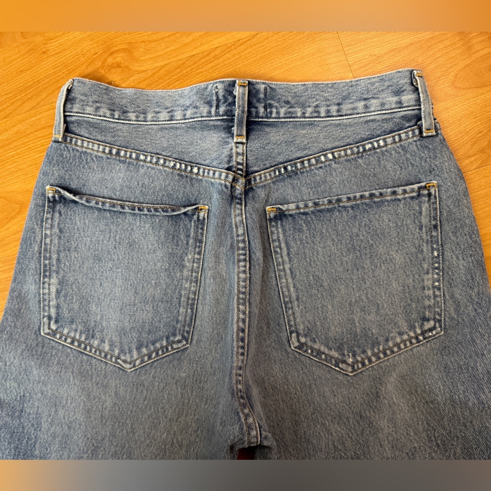 Agolde Riley High Rise Straight Crop Denim Jeans 27 - Picture 13 of 13